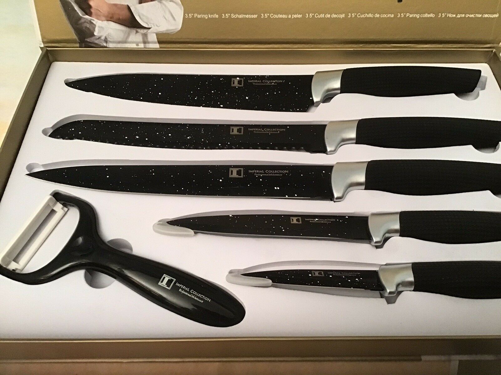 NEW Imperial Collection 6 Piece Knife Set Extremely Sharp Quality