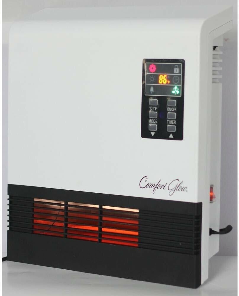 Infrared Quartz Wall Heater 1,500Watt White (Includes GFCI Safety Plug