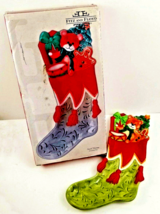 Fitz and Floyd Snack Therapy Christmas Stocking Tray 13&quot; With Box - $9.99