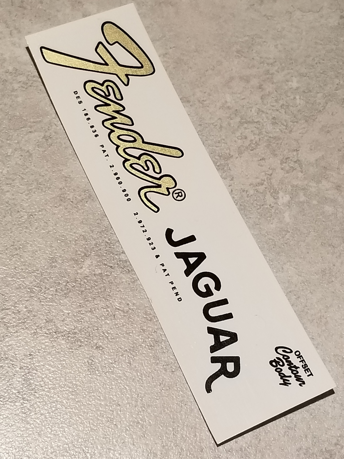 Fender® 196268 Jaguar® Waterslide Headstock Decal Guitar Builder