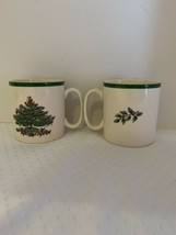 SET OF 2 ~ Spode Christmas Tree Holiday 9-oz Place Setting Coffee Cup Mug - $14.99