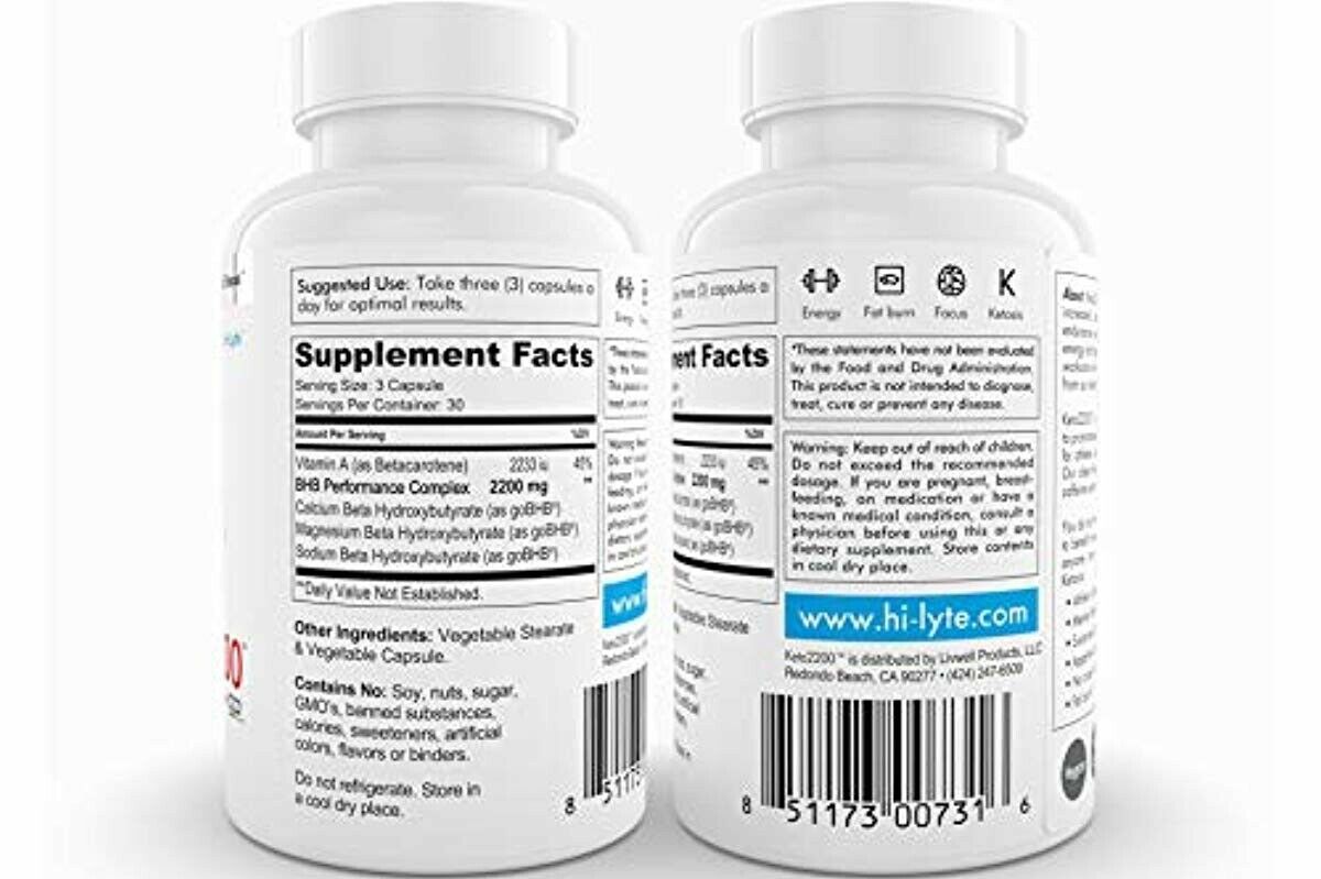 Keto Fat Burner Beta-Hydroxybutyrate | 2400mg BHB or 3X Shark Tank Keto