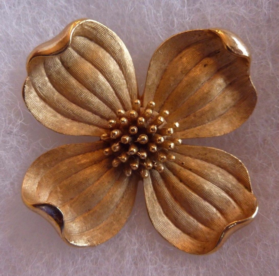trifari rose brooch