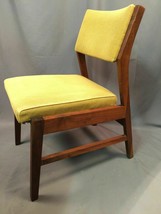 Danish Style Mid Century Modern Solid Wood Chair Vintage Yellow Tweed Ar... - $494.99