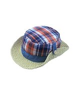 Baby Durable Summer Hat Fashion Boy Girl Jazz Straw Hat Grid Sun Hat 19&#39;... - $18.84