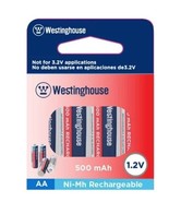 Westinghouse 500 mAh 1.2V Ni-MH Rechargable Battery, Size AA, Pack of 4 - $8.95