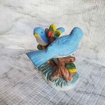 Vintage Bluebird Figurine, Handcrafted in Taiwan, Blue Bird Porcelain Statue image 5