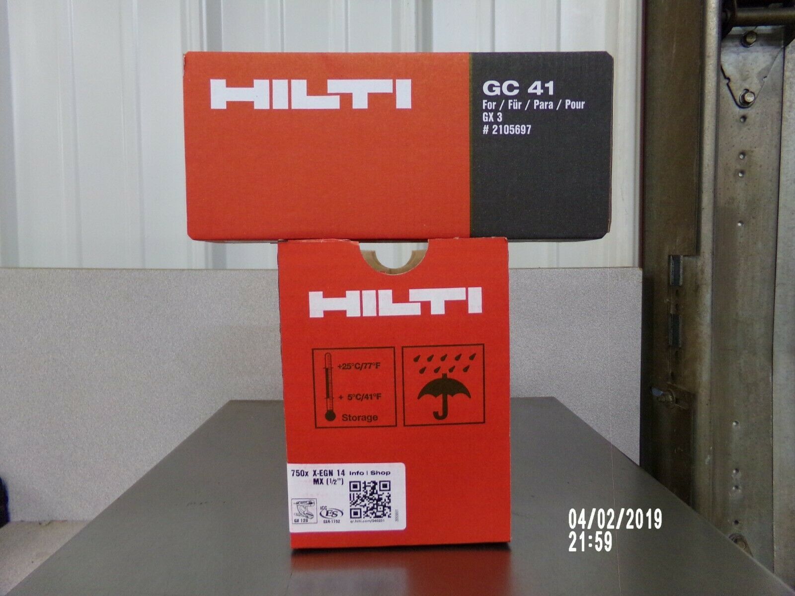 Hilti GX-3 Pins & fuel cell 750 1/2