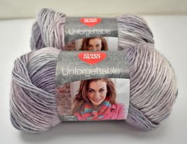 Red Heart Unfogettable Medium Weight  Acrylic Yarn - 2 Skeins Color Pearly - $14.20