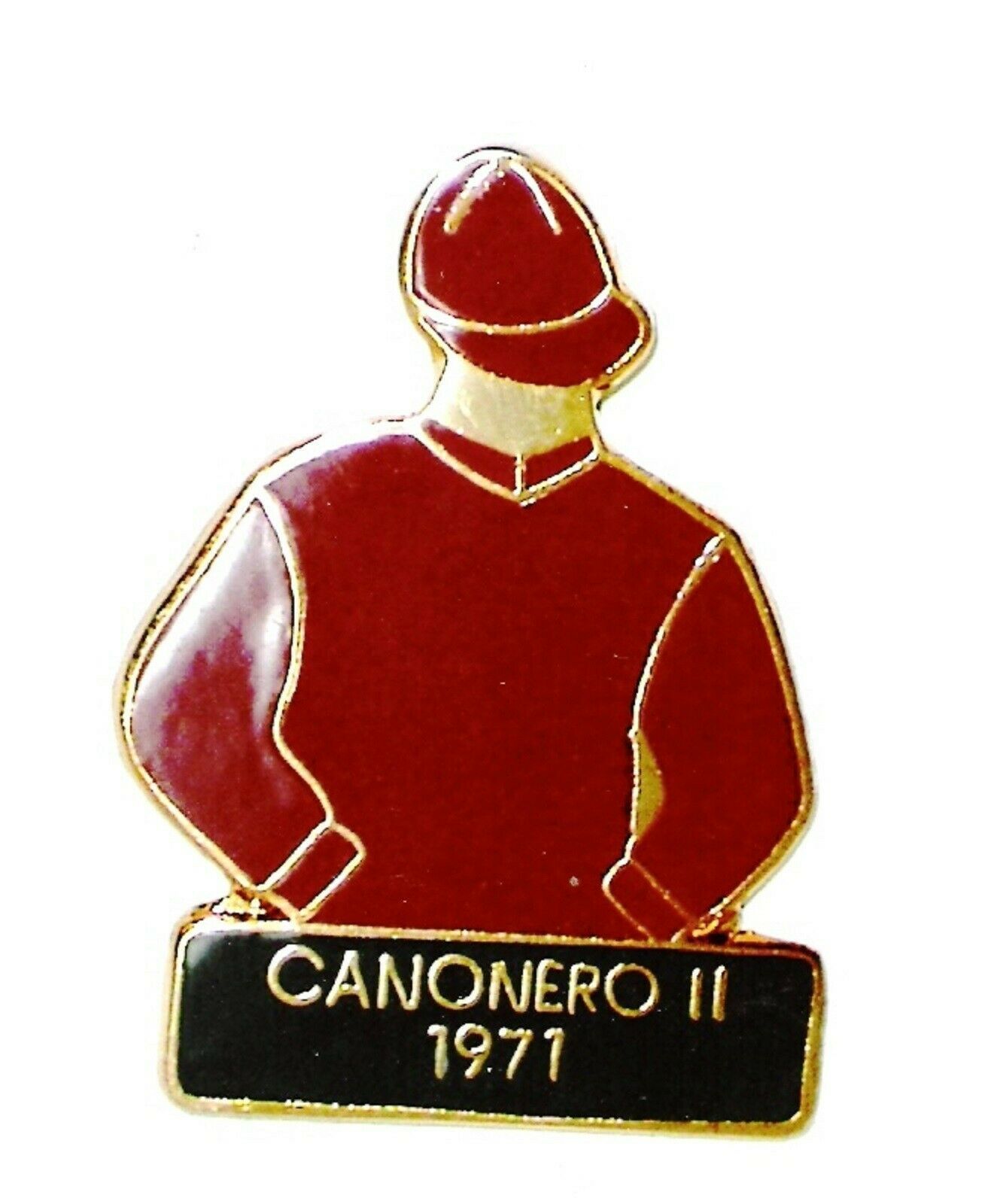 1971 CANONERO II Kentucky Derby Jockey Silks Pin Horse Racing