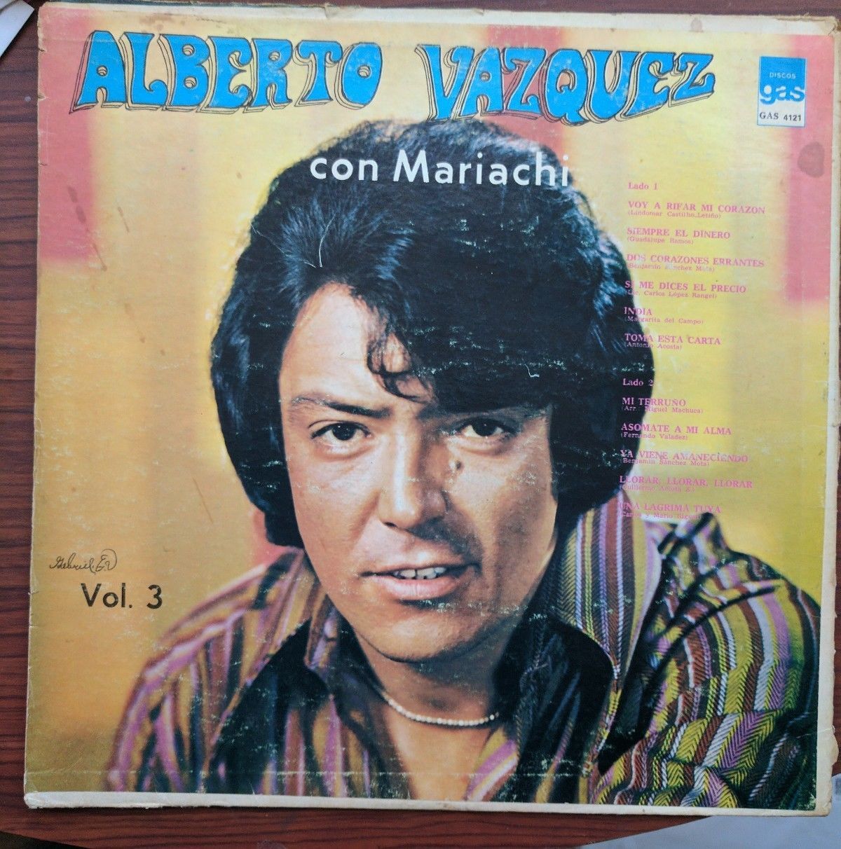 Alberto Vazquez - Con Mariachi Vol 3 Lp VG/VG GAS 4121 Latin Mariachi ...
