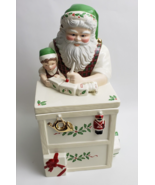 Santa Workbench Cookie Jar Lenox Large - $59.35