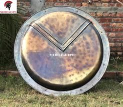 "300" Spartan Shield Full Size Replica 30" Official Replica - Brass Antiqued