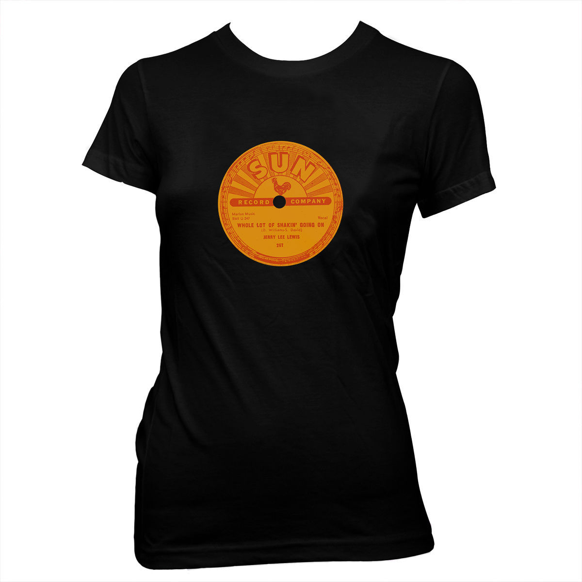 Sun Records Label - Jerry Lee Lewis - Hand screened, Pre-shrunk, Women's T-Shirt