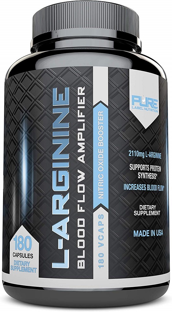 L-Arginine Pure-A 2110mg (180 Capsules) L Arginine Nitric Oxide Booster, Build
