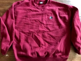 Vintage Starter Sweatshirt red Blank USA XL Red - $17.45