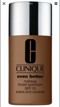 Clinique Even Better Makeup SPF 15 Foundation 19 Clove FRESH NEW BOXED - $9.50