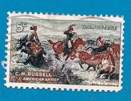 Scott  #1243 US Stamp 1964  5c Prominent Americans -C. M. Russell Artist - $1.99