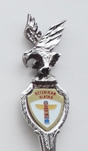 Collector Souvenir Spoon USA Alaska Ketchikan Eagle Figural Totem Pole E... - $6.99