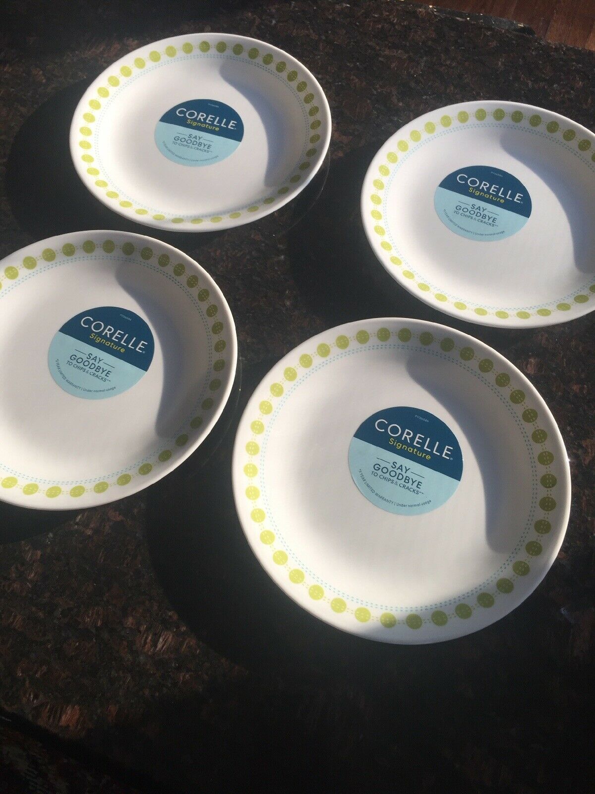 Set of 4 Corelle Vitrelle South Beach Salad Plate 8 1/2” NWT Plates