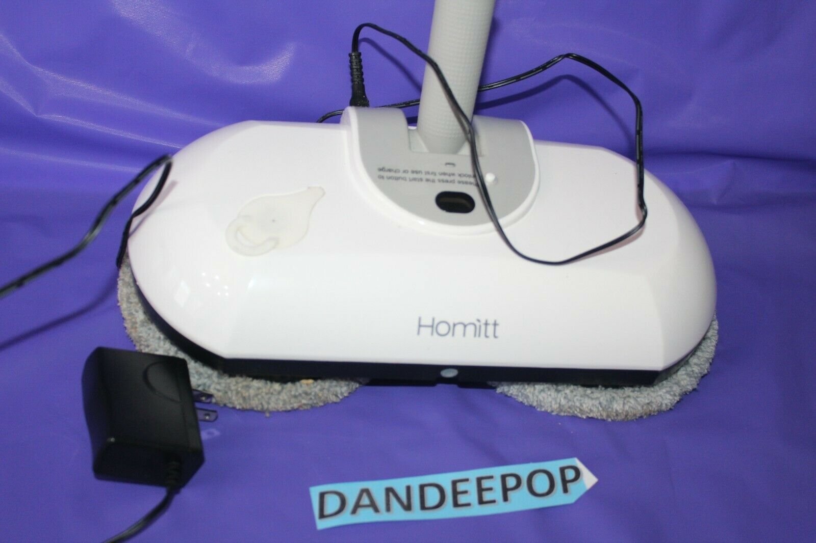 Homitt Floor Electric Spin Mop Floor Scrubber Cleaner Cordless