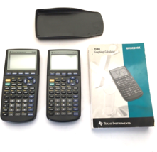TI 83 Graphing Calculator (Lot of 2) + Guide Book Engineers Texas Instru... - $47.45
