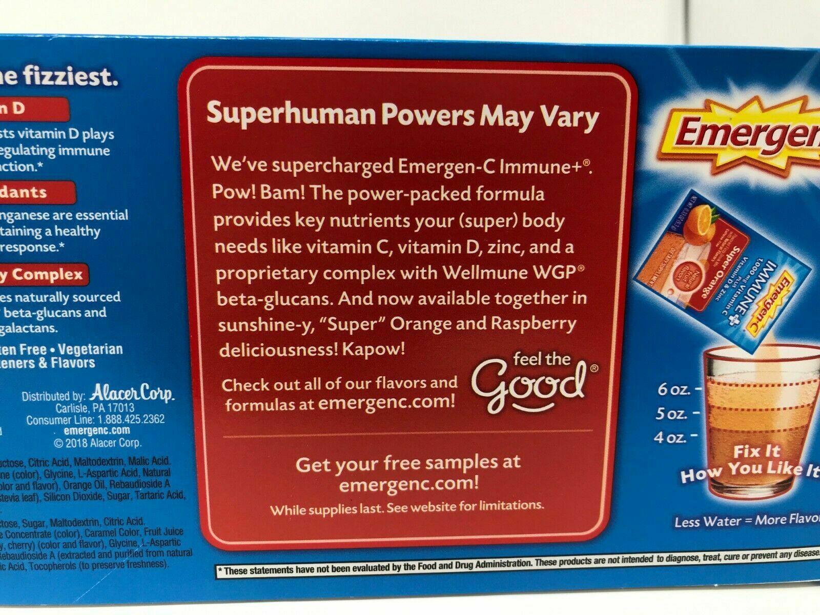 70ct EmergenC Immune + Vitamins C 1000mg D & Zinc Orange Raspberry Exp 05/2022. Dried Fruit & Veg
