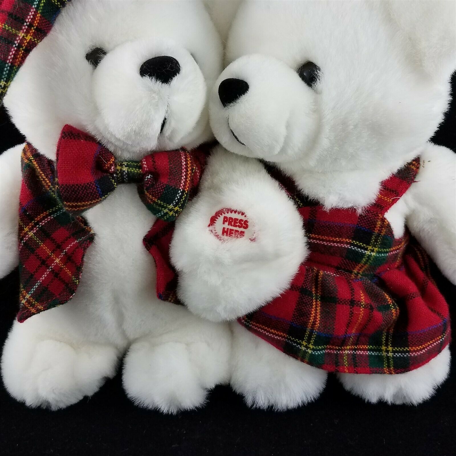 Dan Dee Collectors Choice White Polar Bear Soft N Cuddly With Rainbow Scarf 15" for sale online 