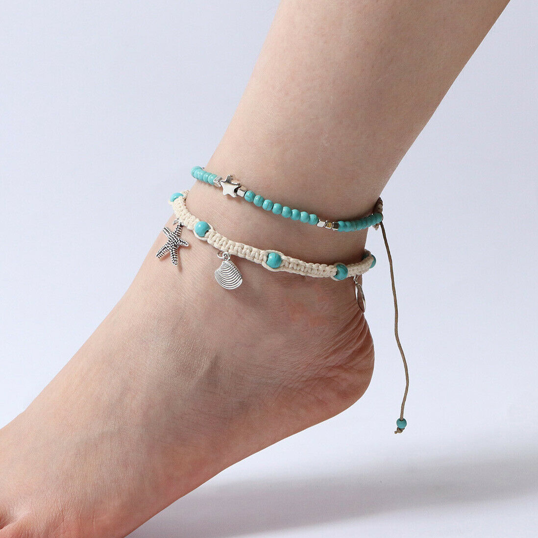 Fashion Lady's Boho Anklet Bracelet Charm Ankle Chain Foot Sandal Holiday Beach