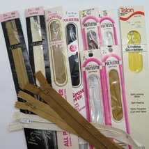 Lot of 12 Vintage Zippers Sewing 7&quot; Polyester Various Colors New Old Stock  - $34.65