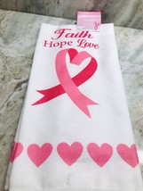 ShipN24Hours. New-Breast Cancer Awarness “Faight Hope Love”. Kitchen Towel. - $14.83