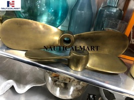 NauticalMart 15" & 18" Set Of 2 Vintage Brass Bronze Ships Propeller Marine Boat image 3