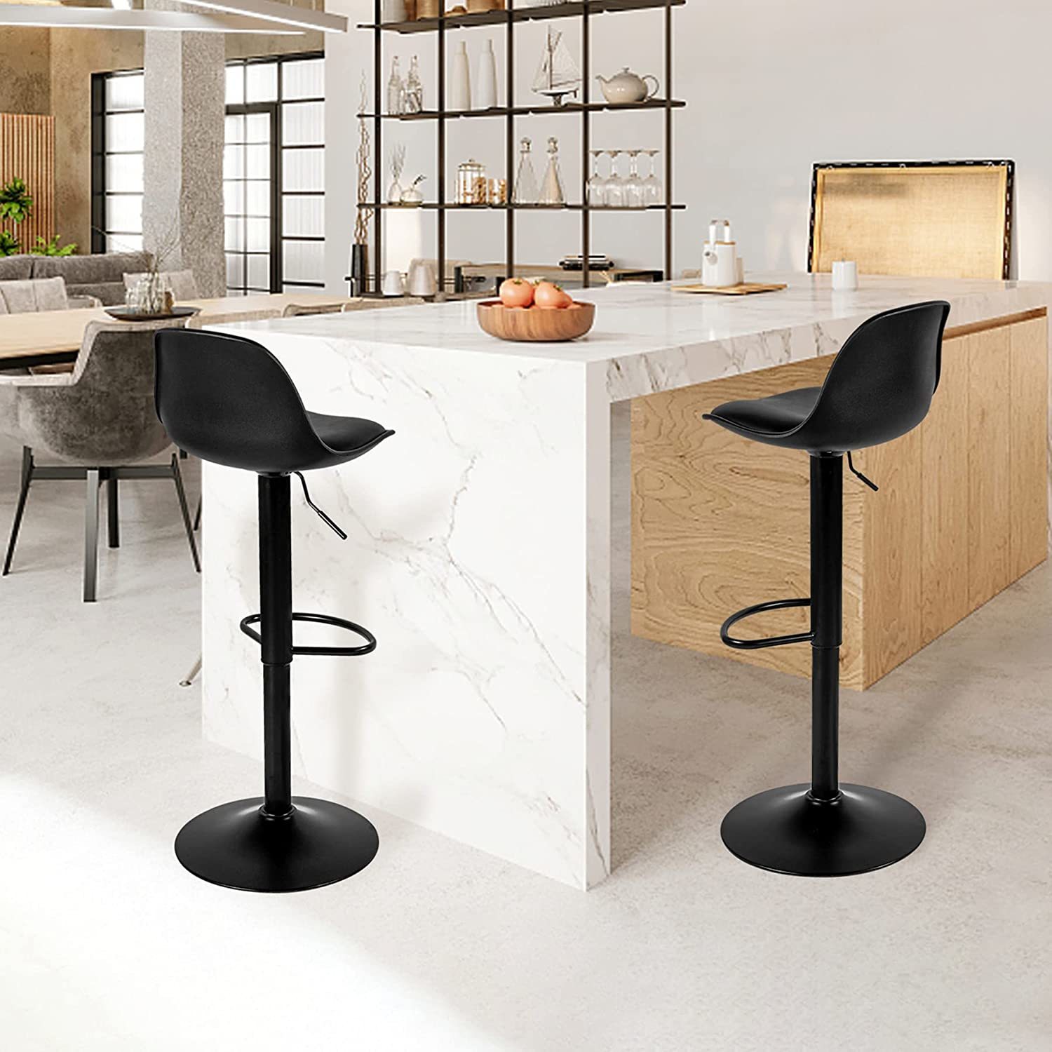 Miereirl Bar Stools Set of 2 Morden Height Counter Bar Stools with