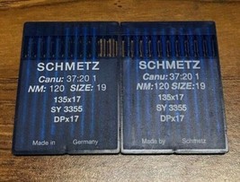 SCHMETZ DBx17 CANU:37:20 1 NM:120 SIZE19 INDUSTRIAL SEWING MACHINE NEEDLE - $22.33