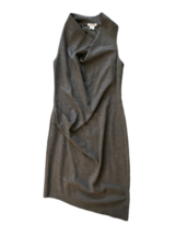 NWT Women Heather Twig Gray Sleeveless Sonar Wool Dress S Small $290 Asymmetric image 1