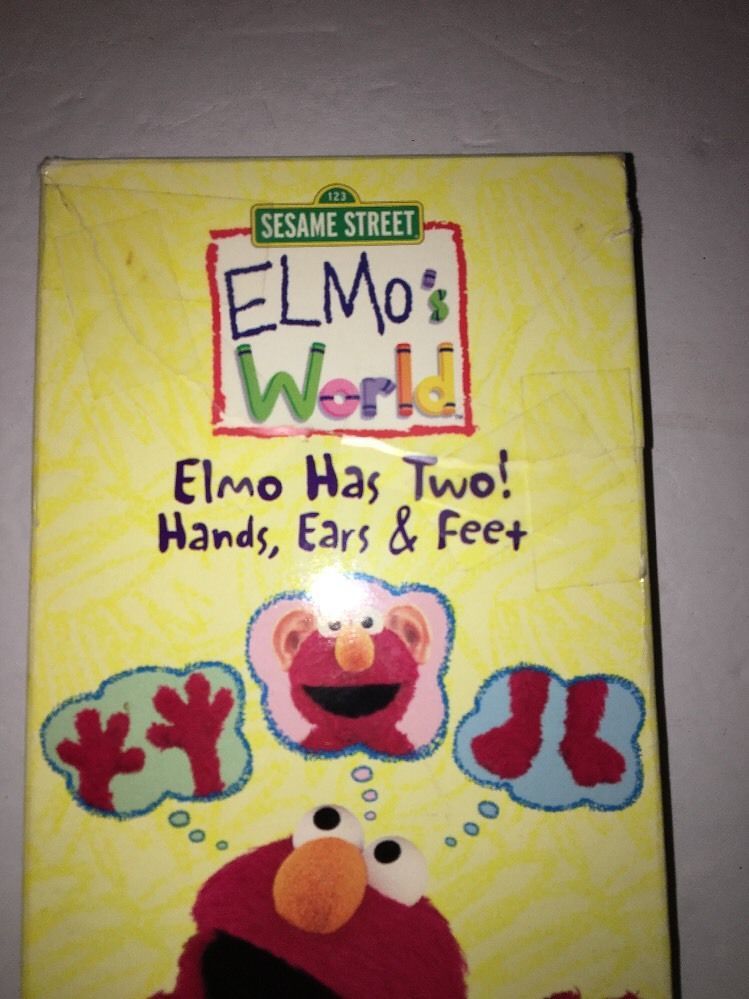 Elmo's World VHS Elmo Has Two Hands Ears & Feet-SESAME STREET-RARE ...