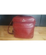 Red Vintage Samsonite Vinyl Faux-Leather(?) Shoulder Travel Bag - $29.24