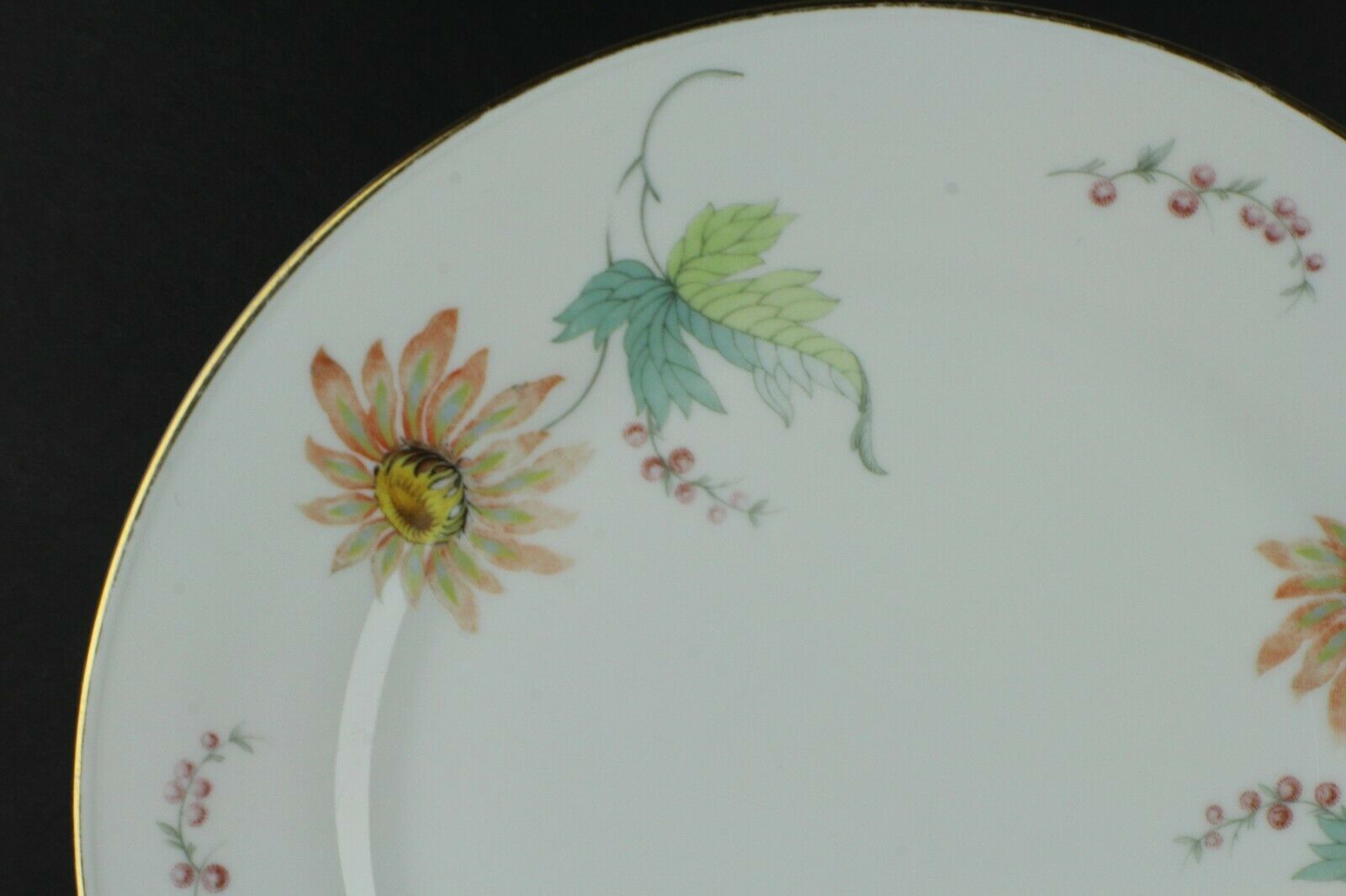 Tirschenreuth Studio 4179 Saucer Over Sized Floral Yellow Band Germany bfe1445 