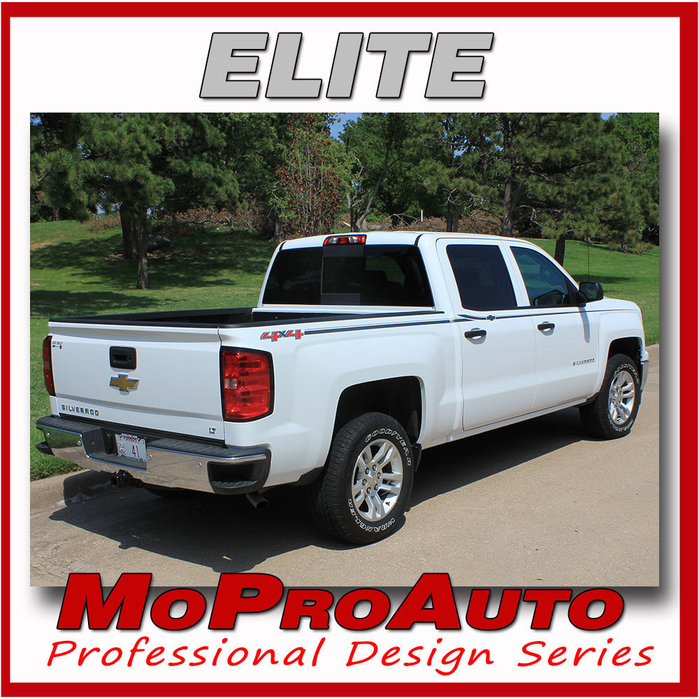 20142017 GMC SIERRA ELITE 3M Pro Grade Vinyl Side Stripes Decals
