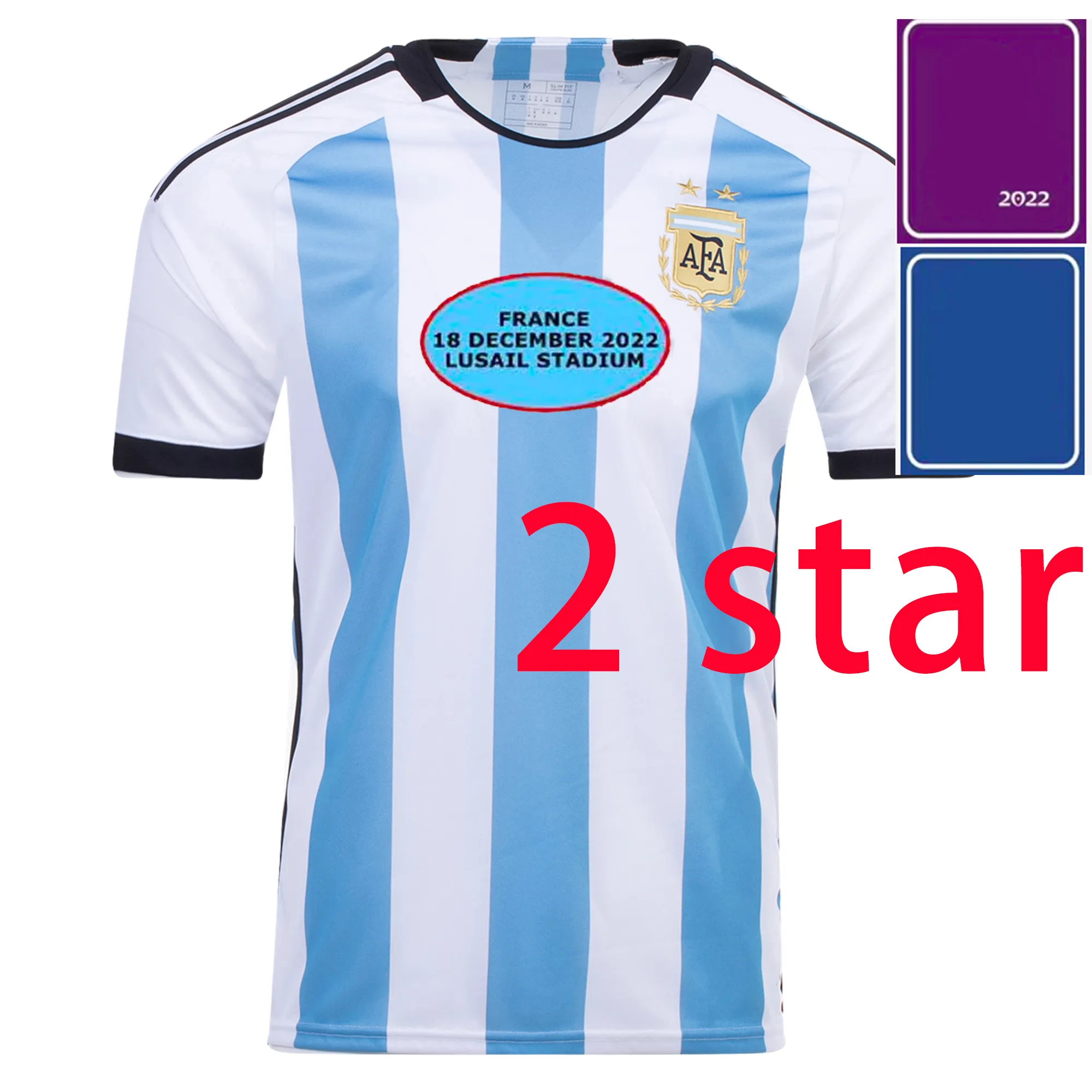Argentina - France World Cup Final 2022 Soccer Jersey Messi Di Maria Dybala Jers - $70.00