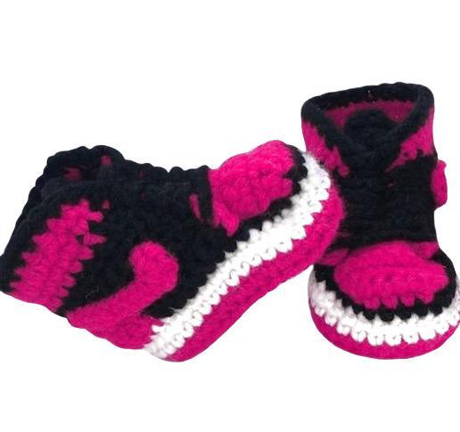 37.Baby Crochet J-1 Hot Pink Shoes