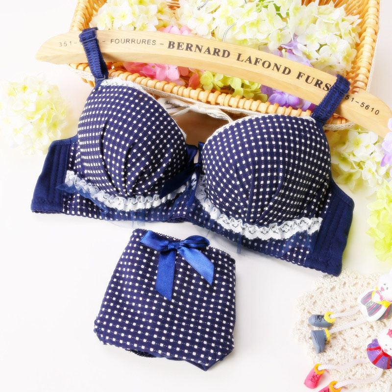 Bra Brief Sets Lace Bow Lolita lingerie cotton S Push Up N122