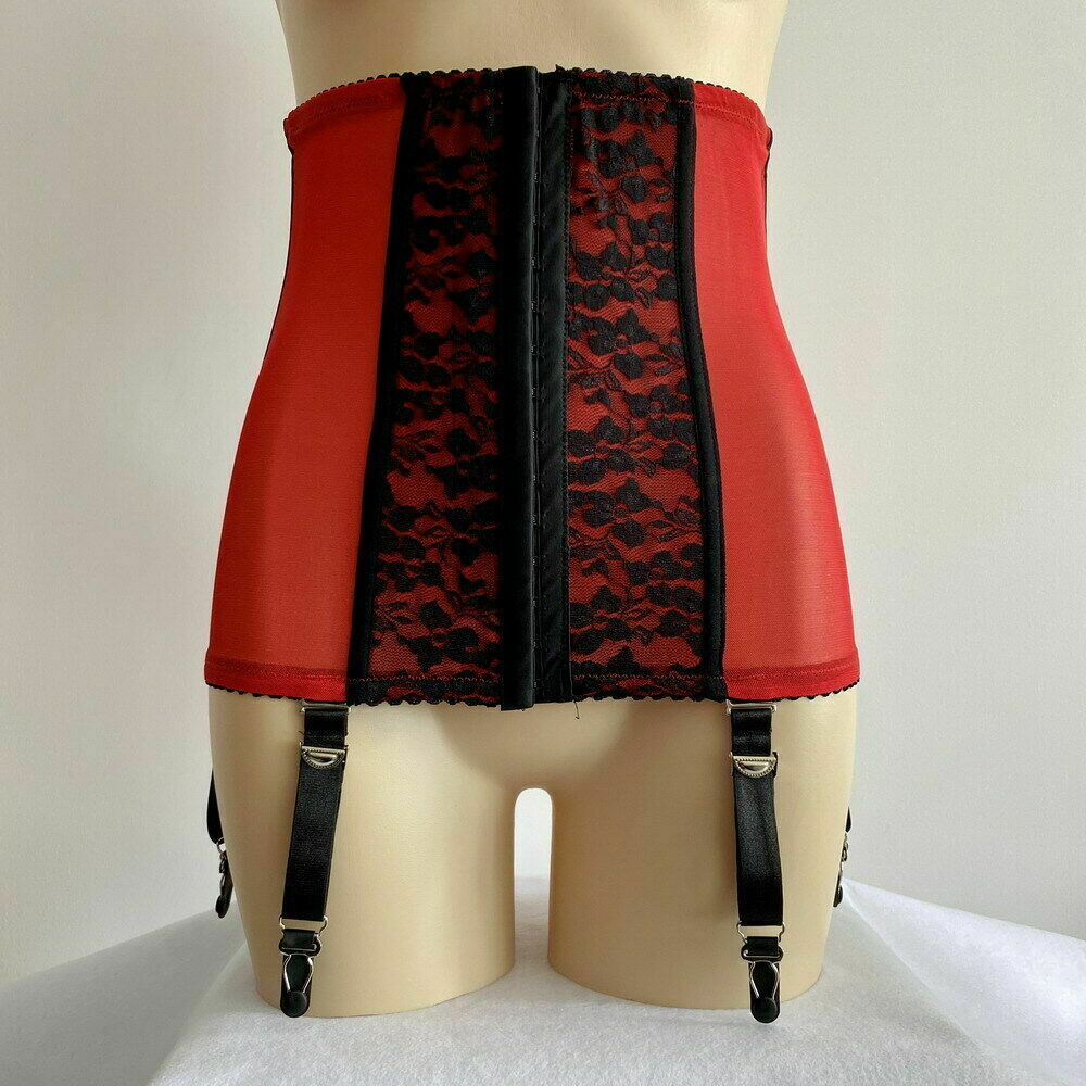 Women Boned Waist Cincher Body Shaper Removable Garter Belt Adjustable