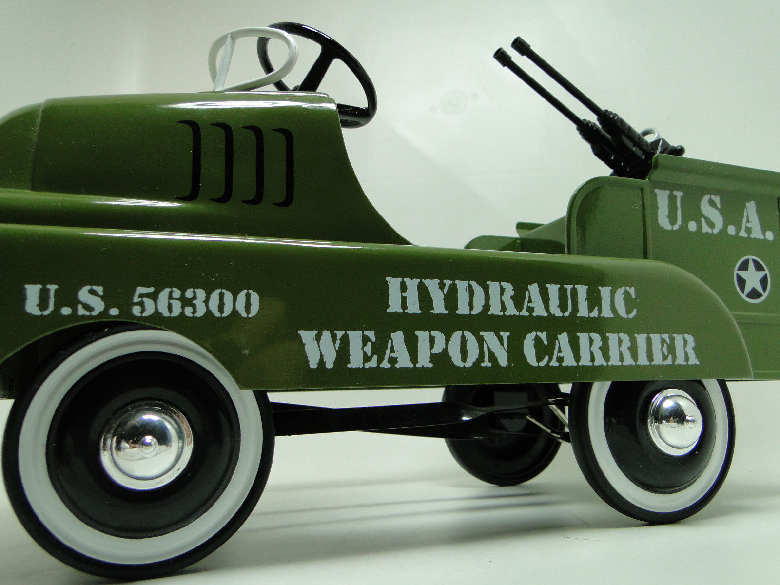 vintage army jeep pedal car