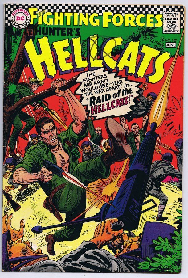 Our Fighting Forces #107 ORIGINAL Vintage 1967 DC Comics Hellcats ...