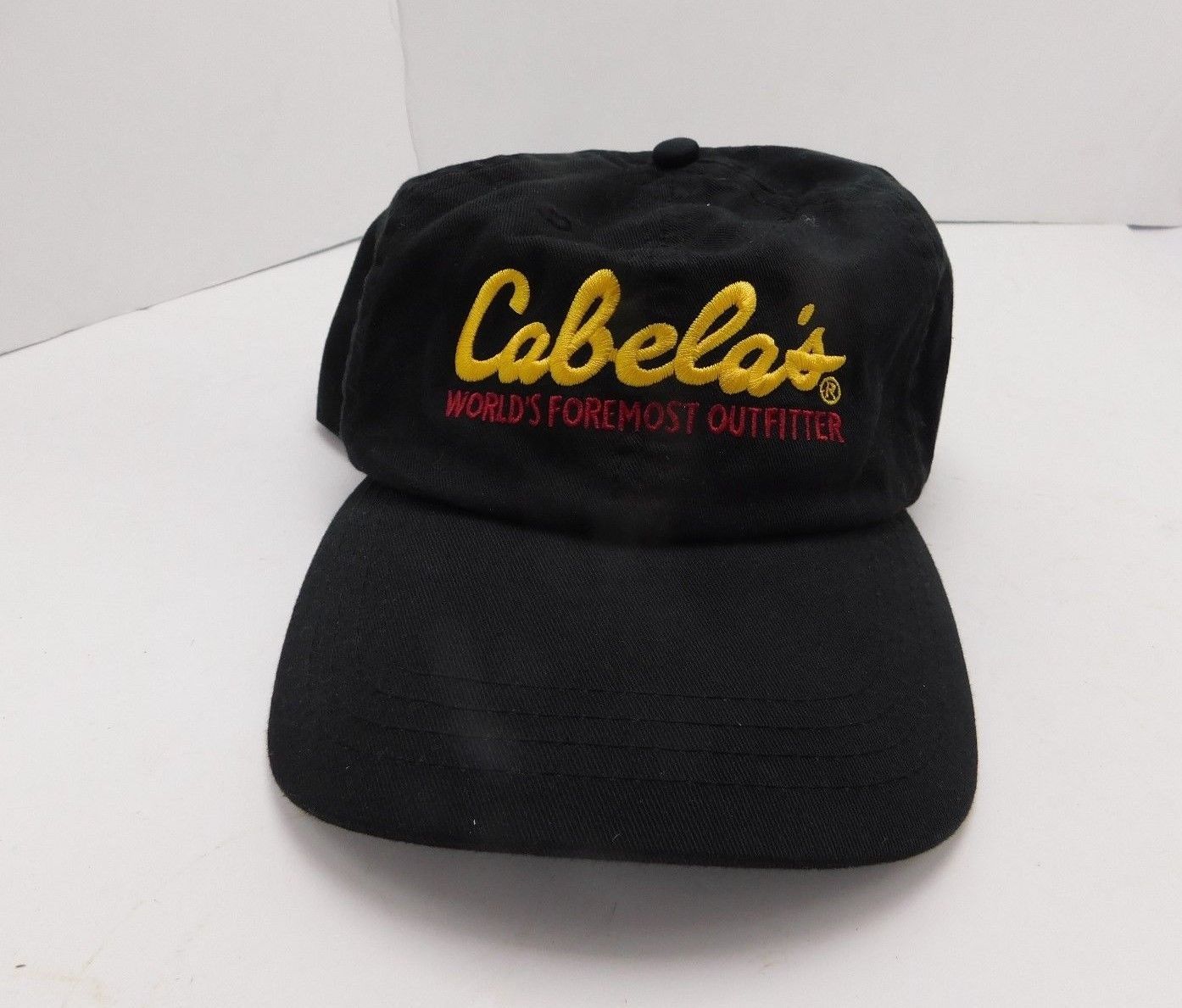 Cabelas Hat Cap Worlds Foremost Outfitter Strapback Black Sports ...