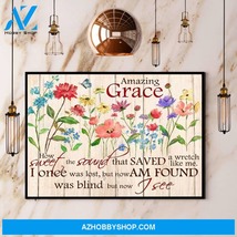 Flower Amazing Grace How Sweet The Sound That Saved A Wretch Like Me Canvas And  - $49.99
