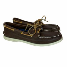Sperry Top Sider Boat Shoes 9.5 Women&#39;s Brown Leather Original 2-Eye Non... - $32.88