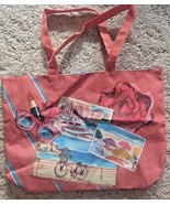 Lancome Paris French Riviera Canvas Beach Bag Tote New w/Tags - $13.86