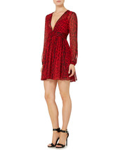 MICHAEL Michael Kors New Womens Red/Black Printed Ruched V-neck Dress   10 - $137.61